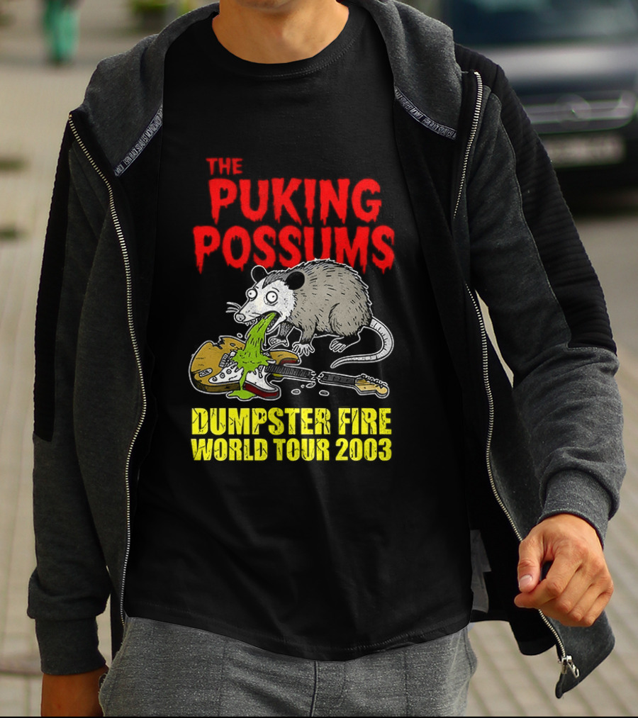 The Puking Possums Dumpster Fire World Tour 2003 Puking Possum T-Shirt