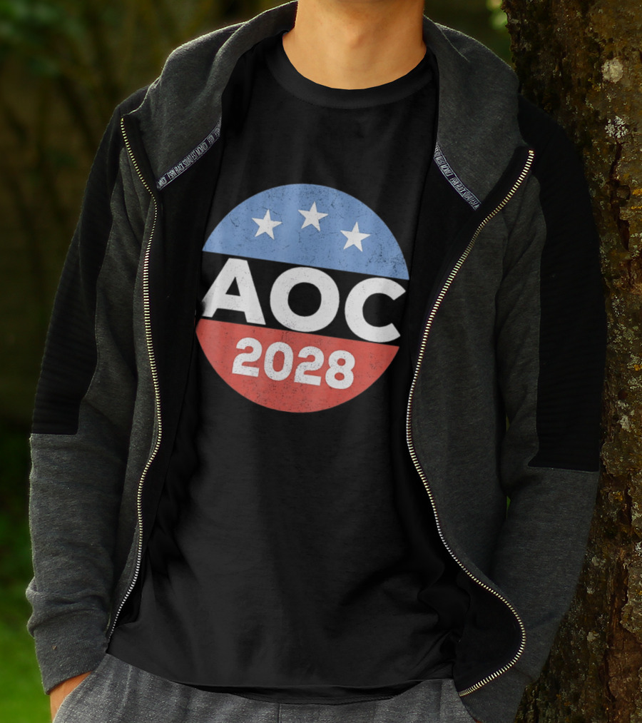AOC 2028 Campaign Stars Political Election T-Shirt