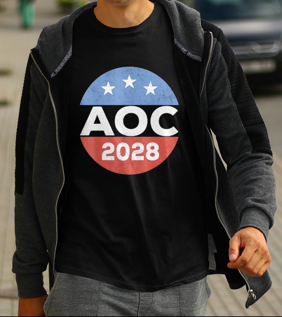 AOC 2028 Campaign Stars Political Election T-Shirt