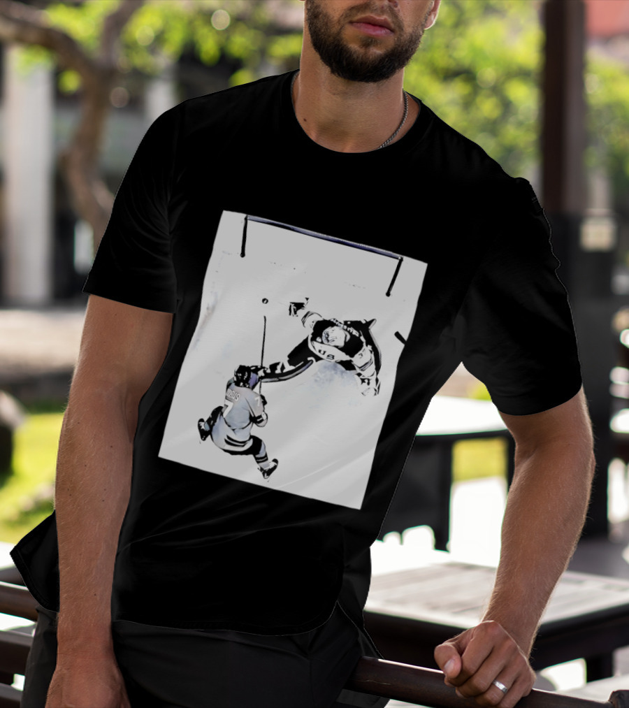 Connor Hellebuyck USA Olympic Gold Medal Win Hockey Action T-Shirt