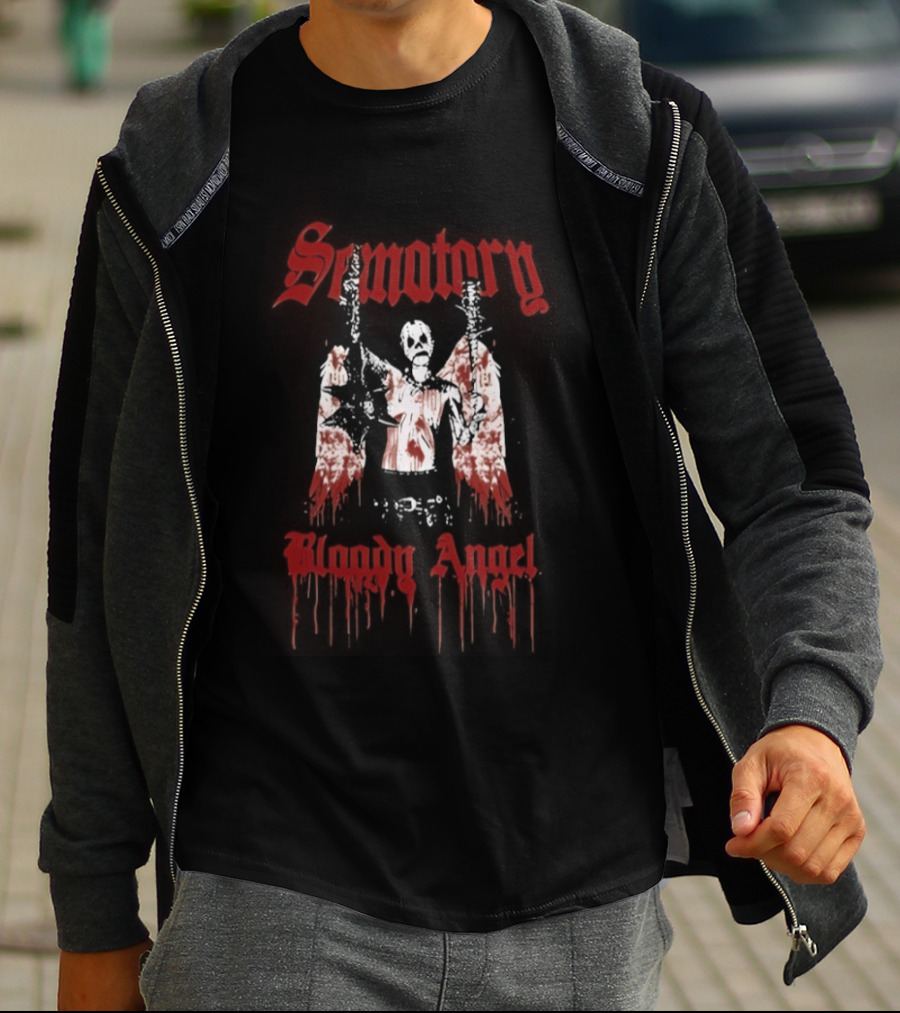 Sematary Bloody Angel Horror Gothic Red Aesthetic T-Shirt