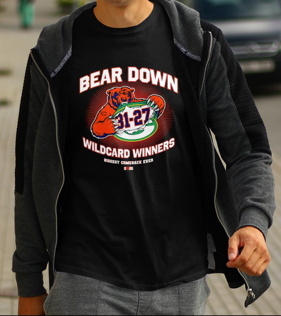 Bear Down Wildcard Winners Biggest Comeback 31 27 2 25 T-Shirt