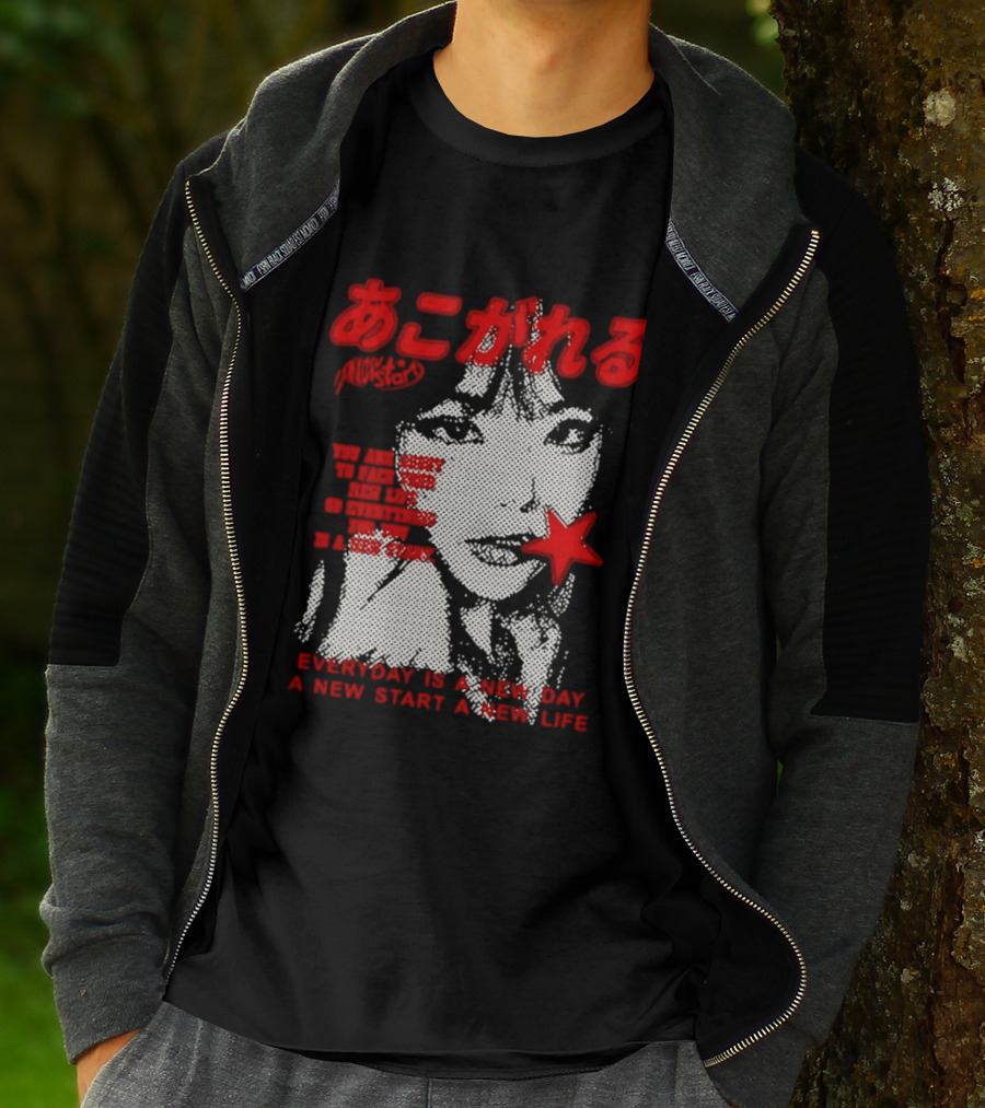 Girl Japan Everyday Is A New Day New Start New Life T-Shirt