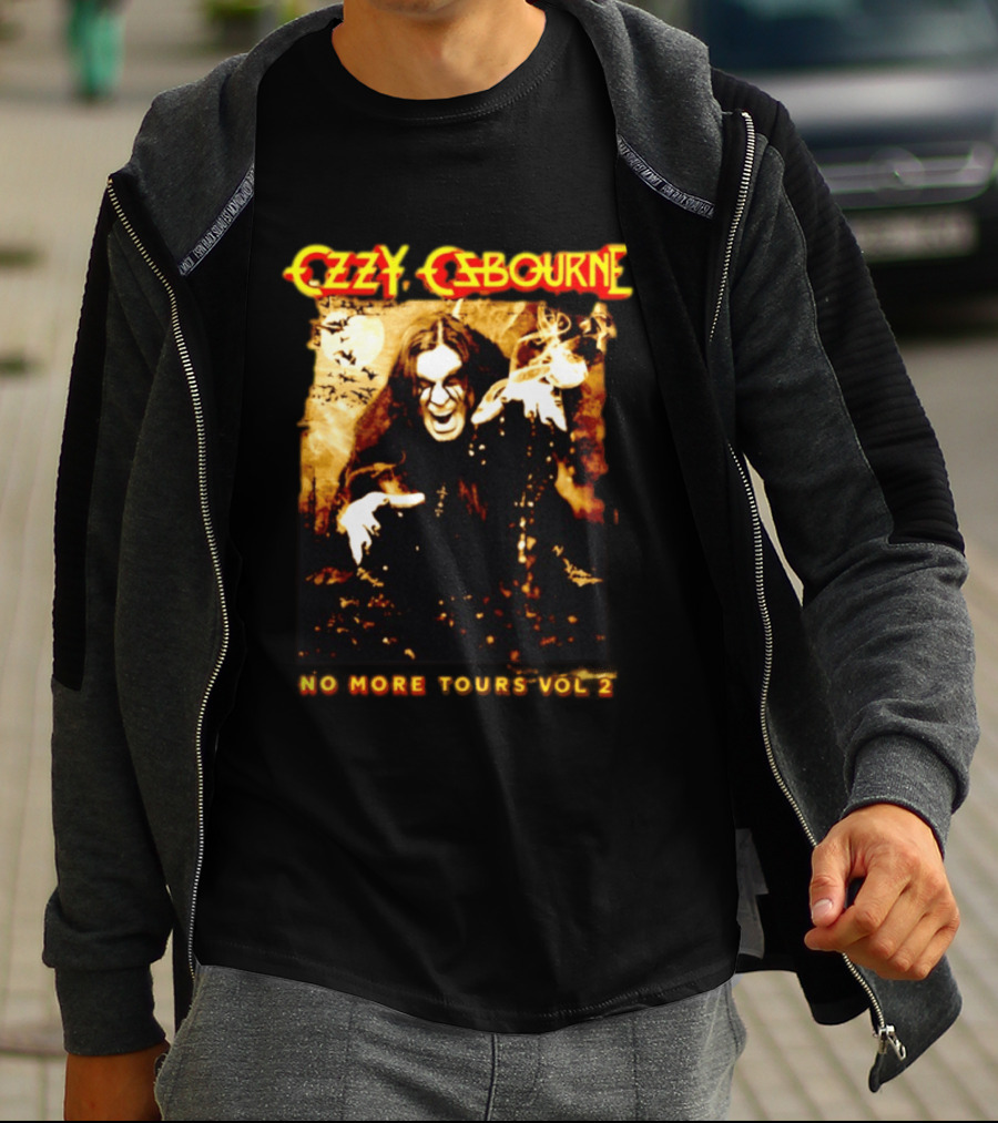 Ozzy Osbourne No More Tours Vol 2 Bats Full Moon Smoke Halloween T-Shirt