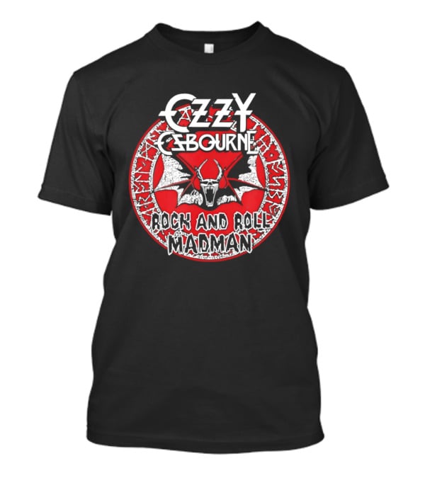 Ozzy Osbourne Rock And Roll Madman Horror Bat T-Shirt