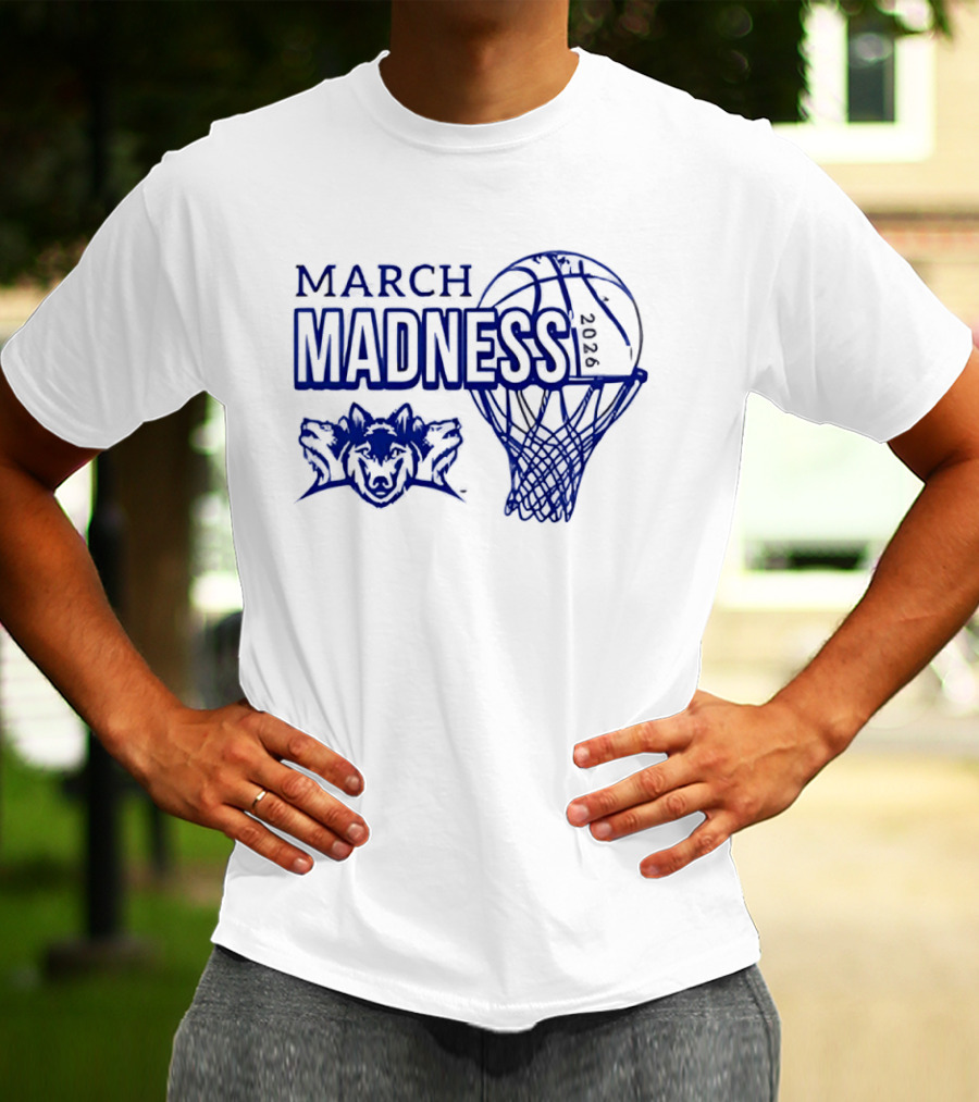 March Madness NCAA Basketball 2026 Wolf And Hoop T-Shirt