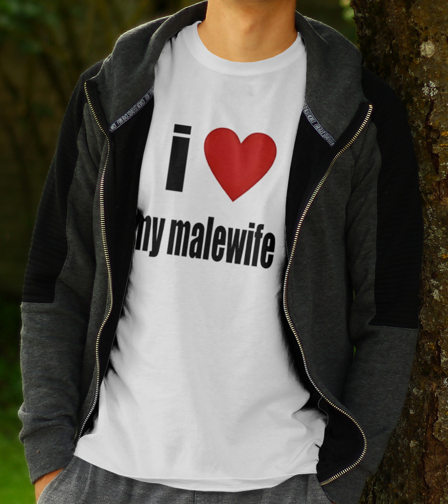 I Love My Malewife Heart Shape T-Shirt