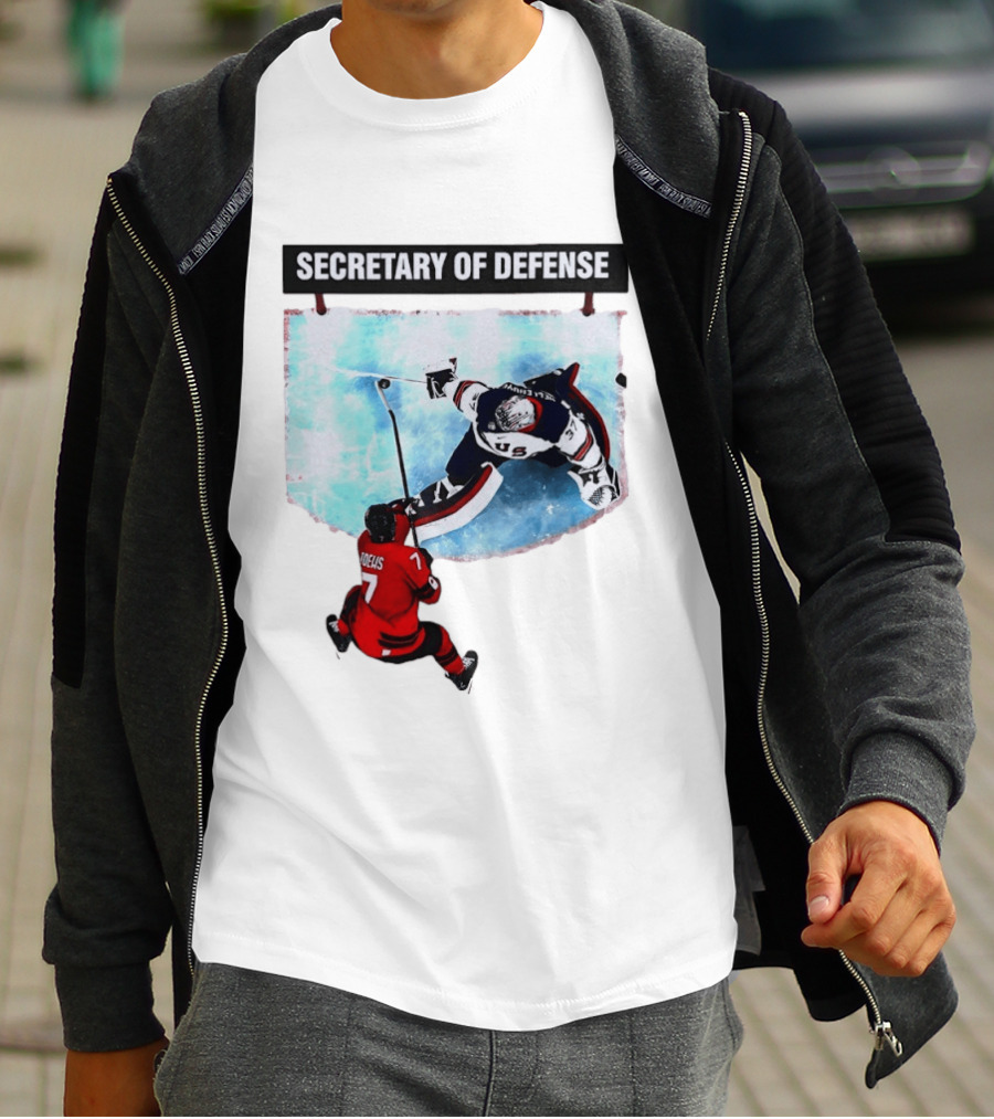 Secretary Of Defense USA Hockey Goalie Epic Save Faceoff T-Shirt