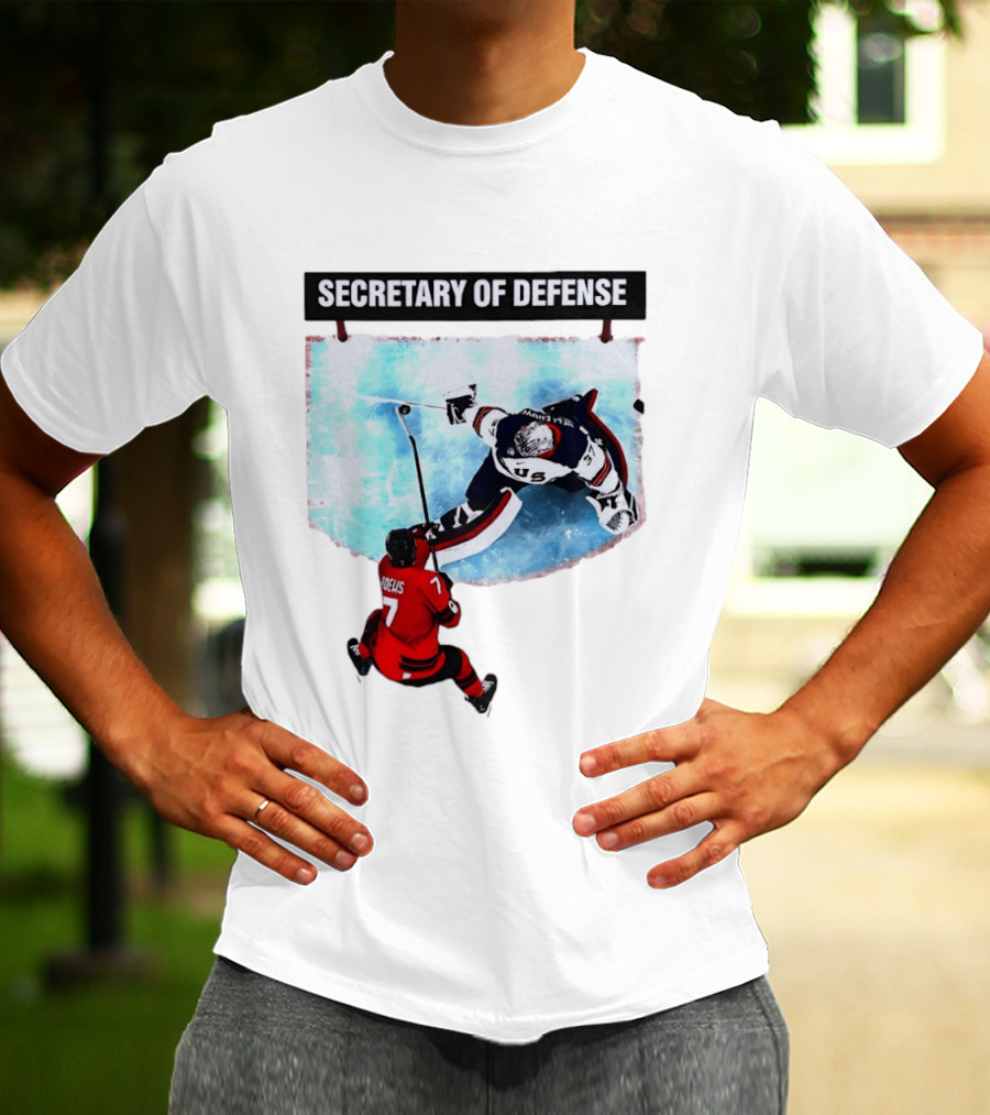 Secretary Of Defense USA Hockey Goalie Epic Save Faceoff T-Shirt