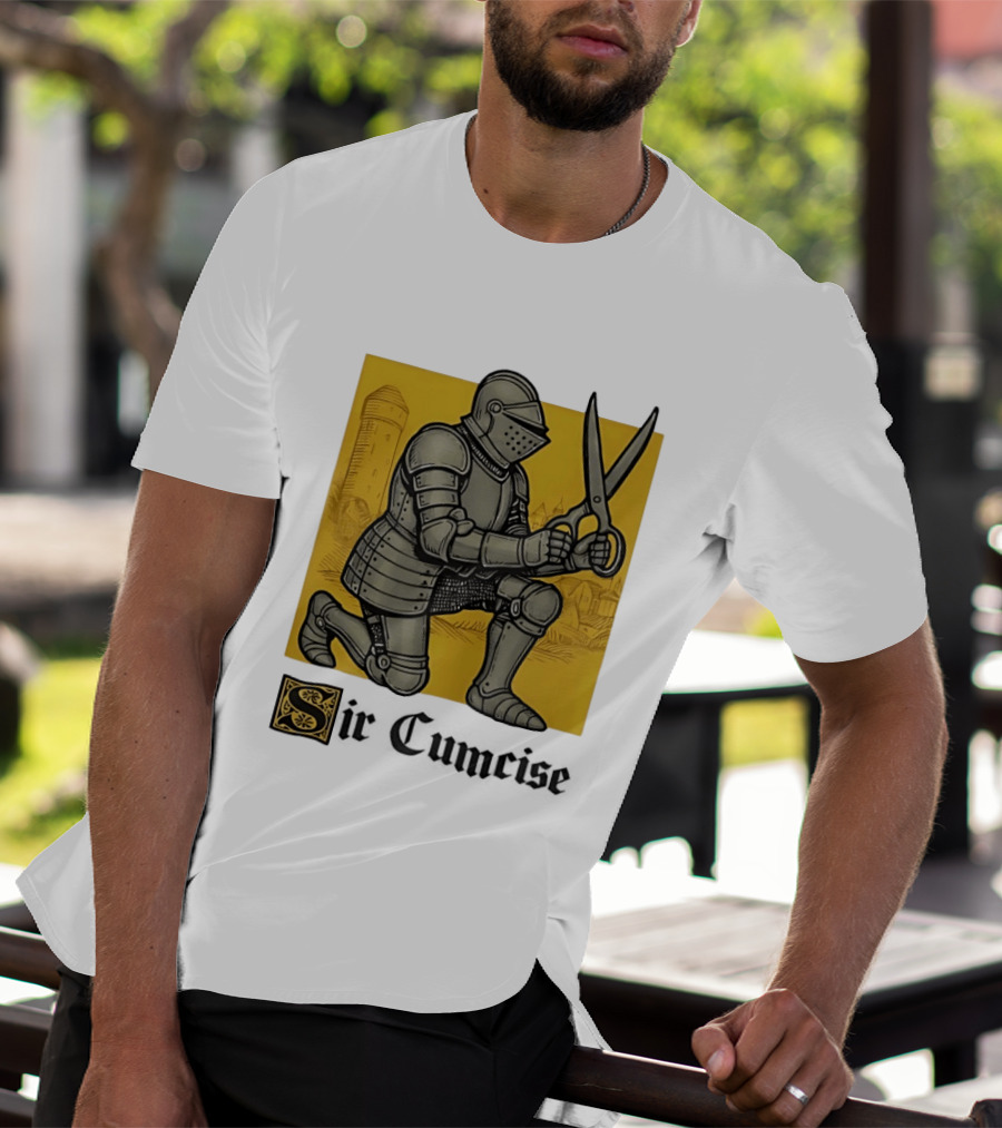 Sir Cumcise Knight Armor With Scissors Medieval T-Shirt