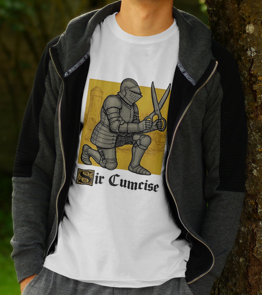 Sir Cumcise Knight Armor With Scissors Medieval T-Shirt