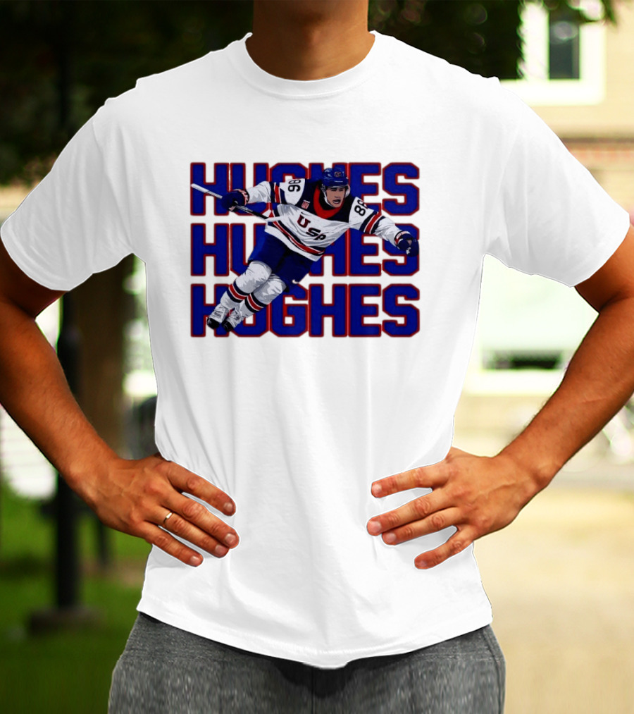 Team USA Jack Hughes Iconic Game Winning Goal Celebration T-Shirt
