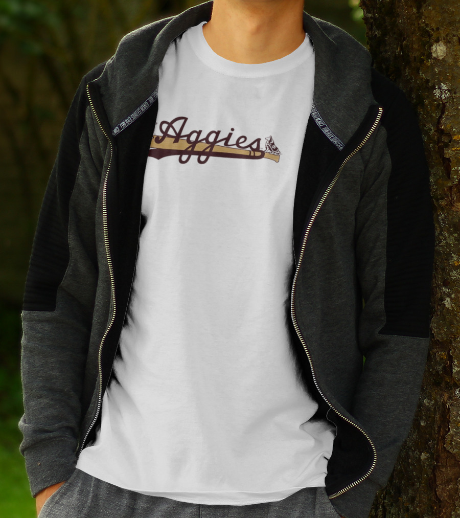 Texas A&M Aggies Baseball Bat And Lion Iconography T-Shirt