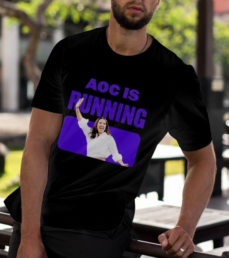 AOC Is Running For President 2028 Bold Campaign Enthusiasm T-Shirt