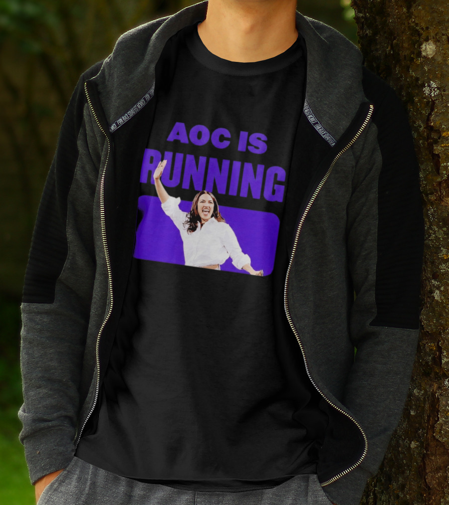 AOC Is Running For President 2028 Bold Campaign Enthusiasm T-Shirt
