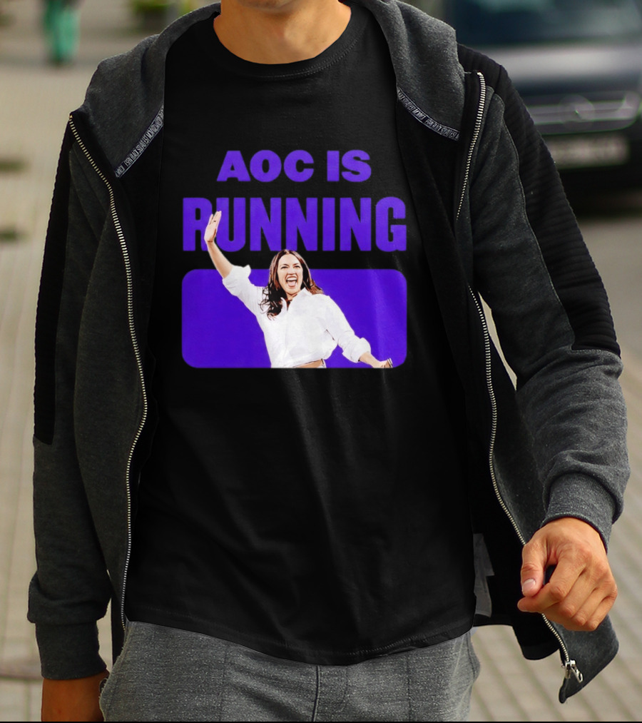 AOC Is Running For President 2028 Bold Campaign Enthusiasm T-Shirt