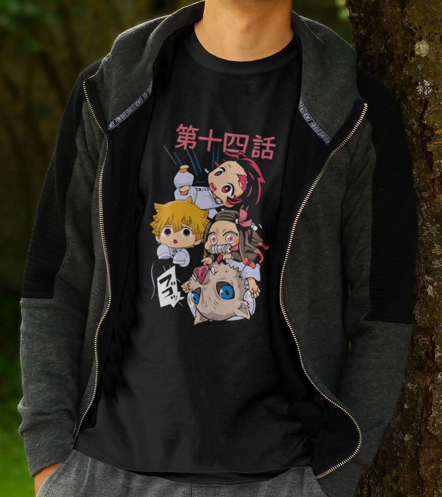 Chibi Anime Characters Playful Expressions T-Shirt