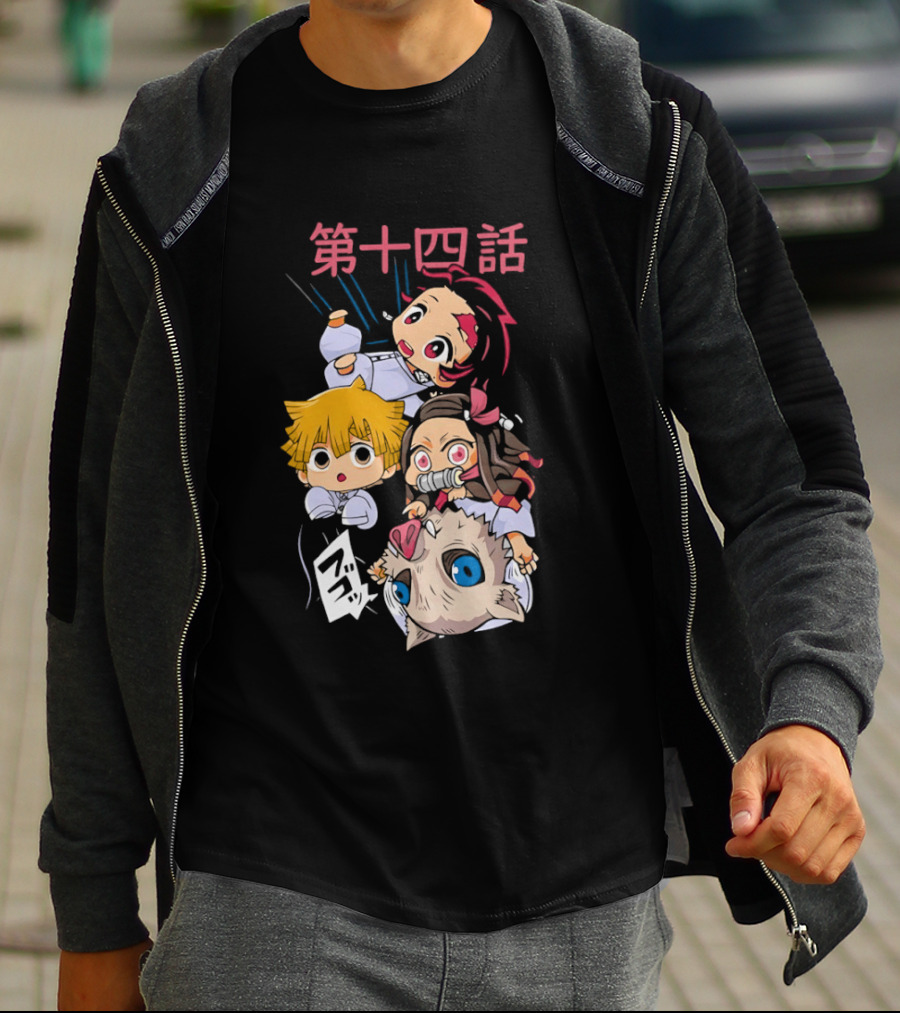 Chibi Anime Characters Playful Expressions T-Shirt