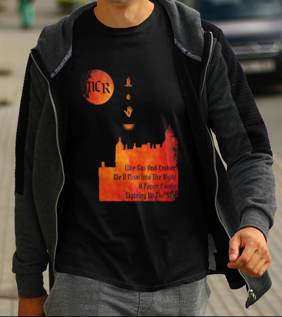 MCR Like Gas And Ember We'll Float Into The Night A Paper Castle Lighting Up The Sky T-Shirt