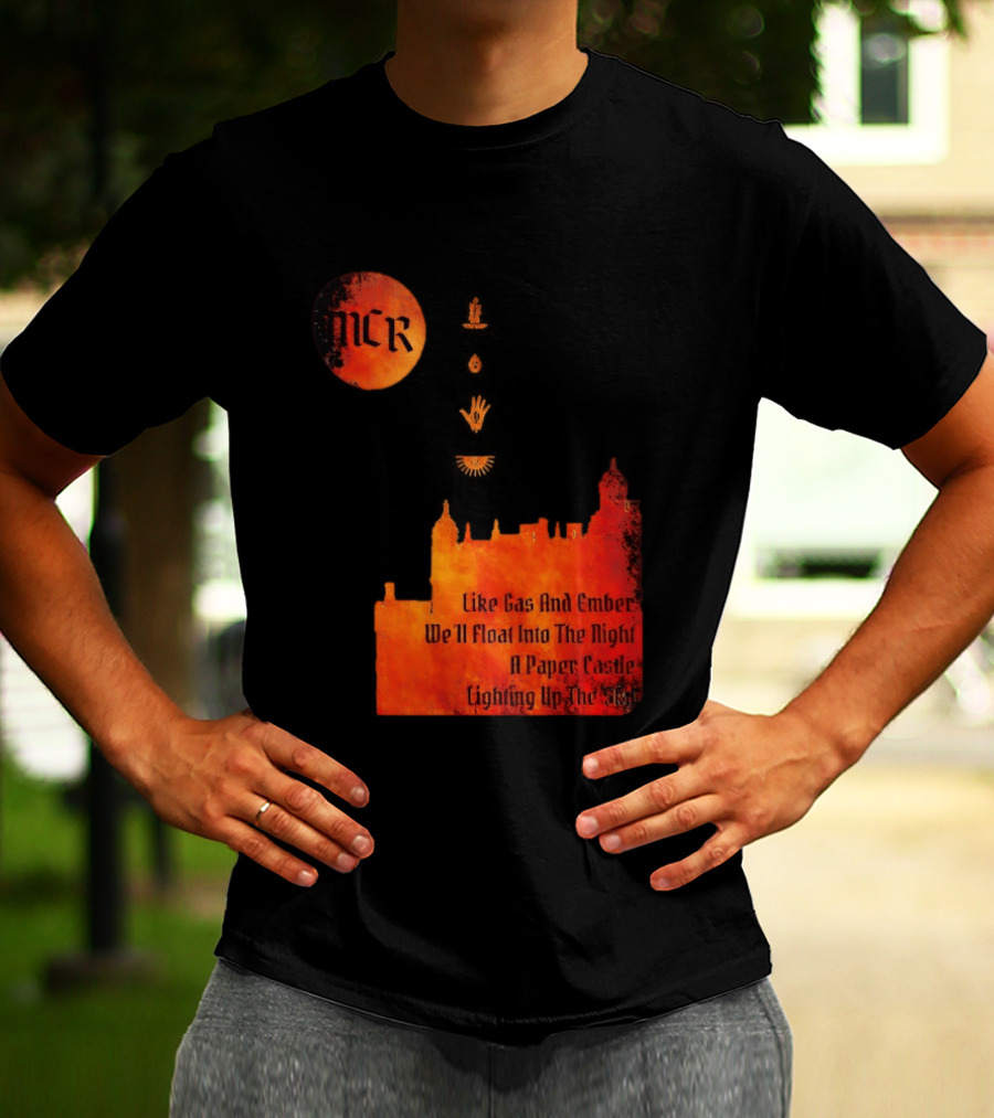 MCR Like Gas And Ember We'll Float Into The Night A Paper Castle Lighting Up The Sky T-Shirt
