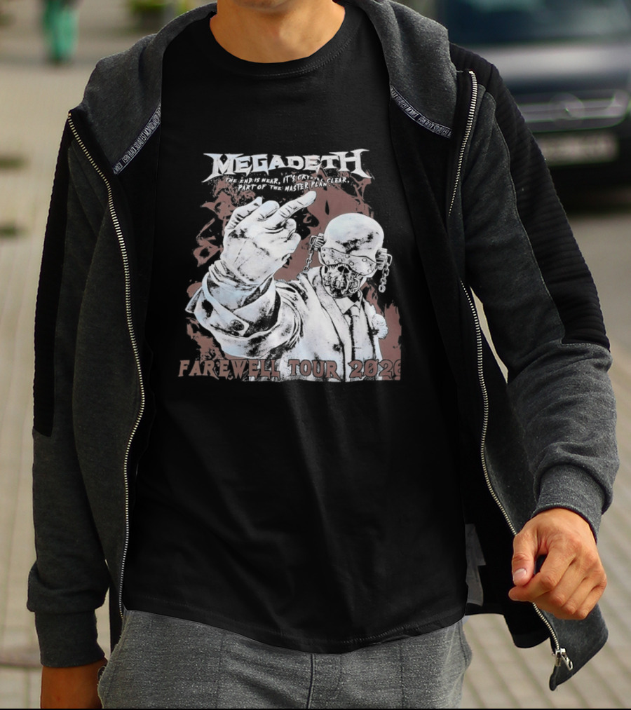 Megadeth The End Is Near It's Crystal Clear Part Of The Master Plan Farewell Tour 2026 T-Shirt