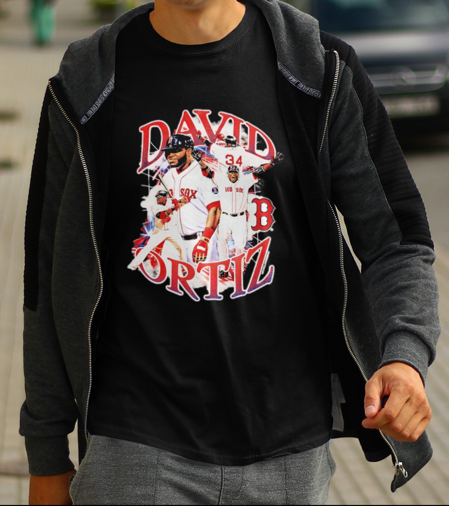 David Ortiz Boston Red Sox Legendary Collage 34 Red Sox B T-Shirt