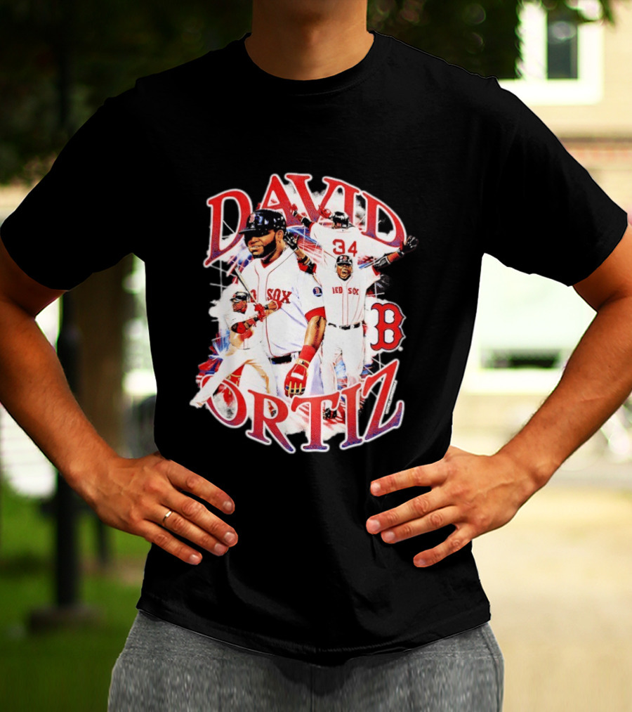 David Ortiz Boston Red Sox Legendary Collage 34 Red Sox B T-Shirt