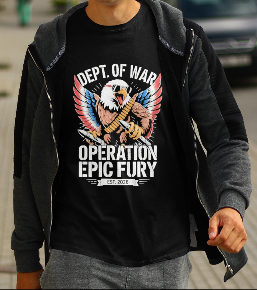 Dept Of War Operation Epic Fury Eagle Est 2026 T-Shirt
