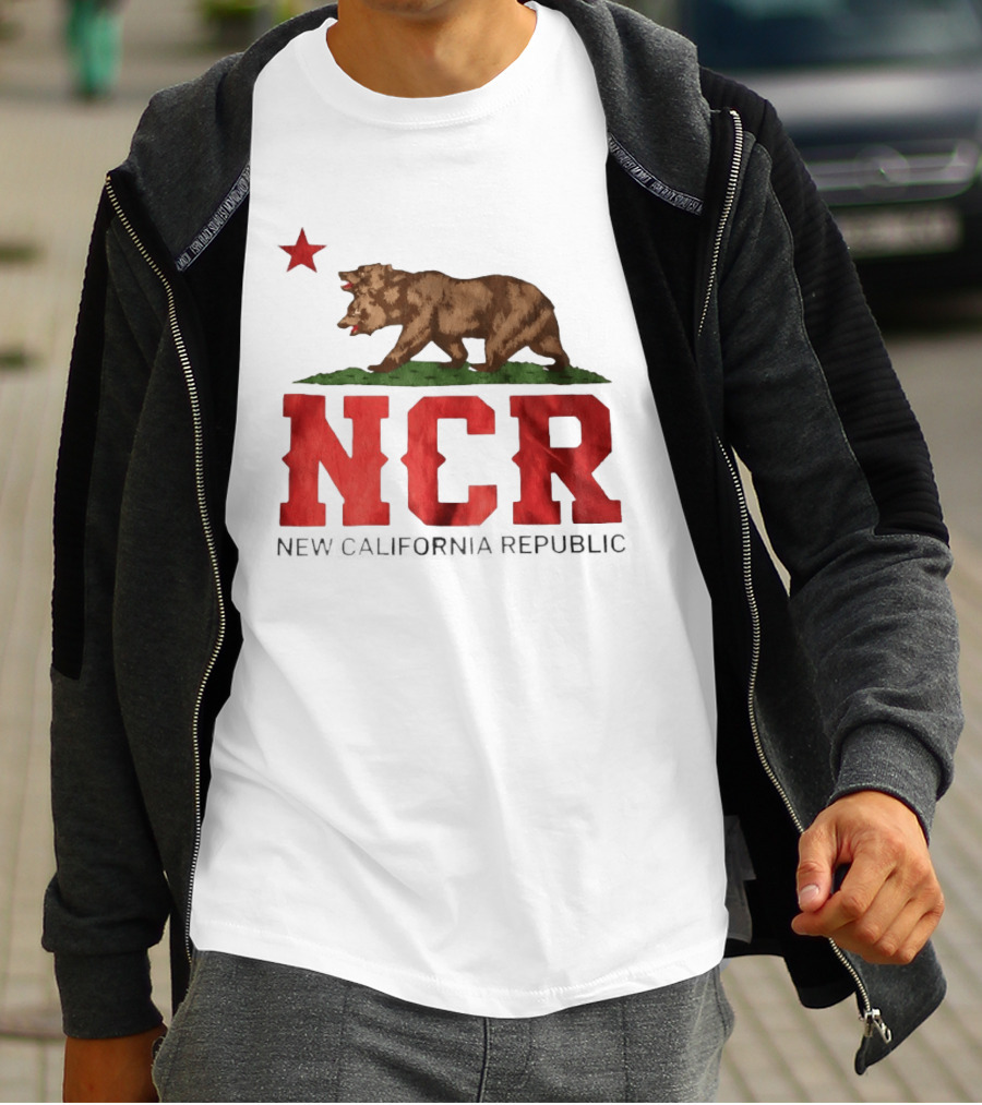 Fallout NCR Bear New California Republic Flag T-Shirt