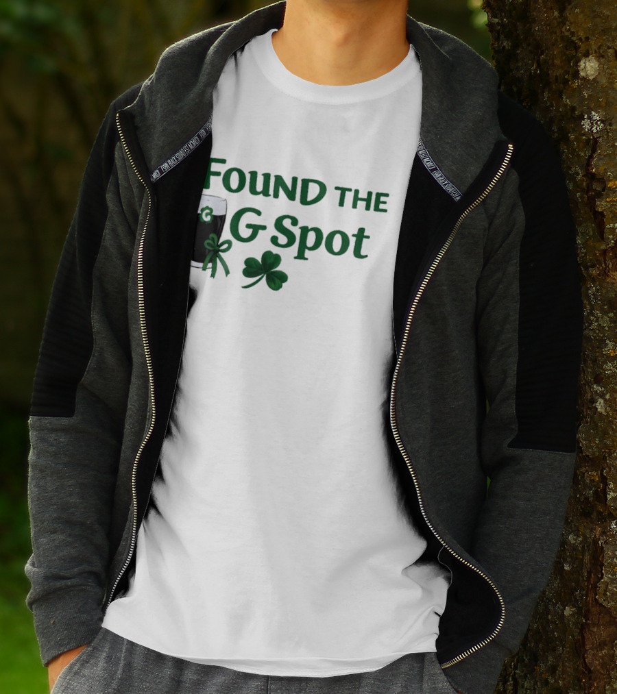 Found The G Spot Pint Glass Shamrock Lucky T-Shirt