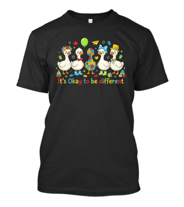 It's Okay To Be Different Goose Puzzle Fun T-Shirt