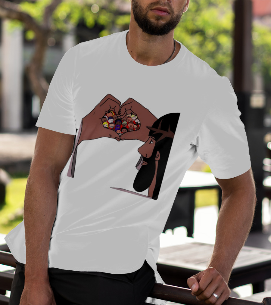 Jesus Love Includes Everyone Heart Hands Diversity Faces T-Shirt