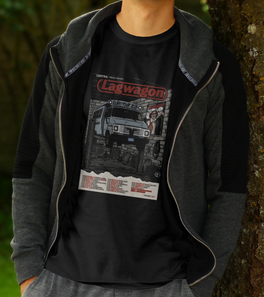 Lagwagon Euro Tour 2026 Contra Presents Europe Dates T-Shirt