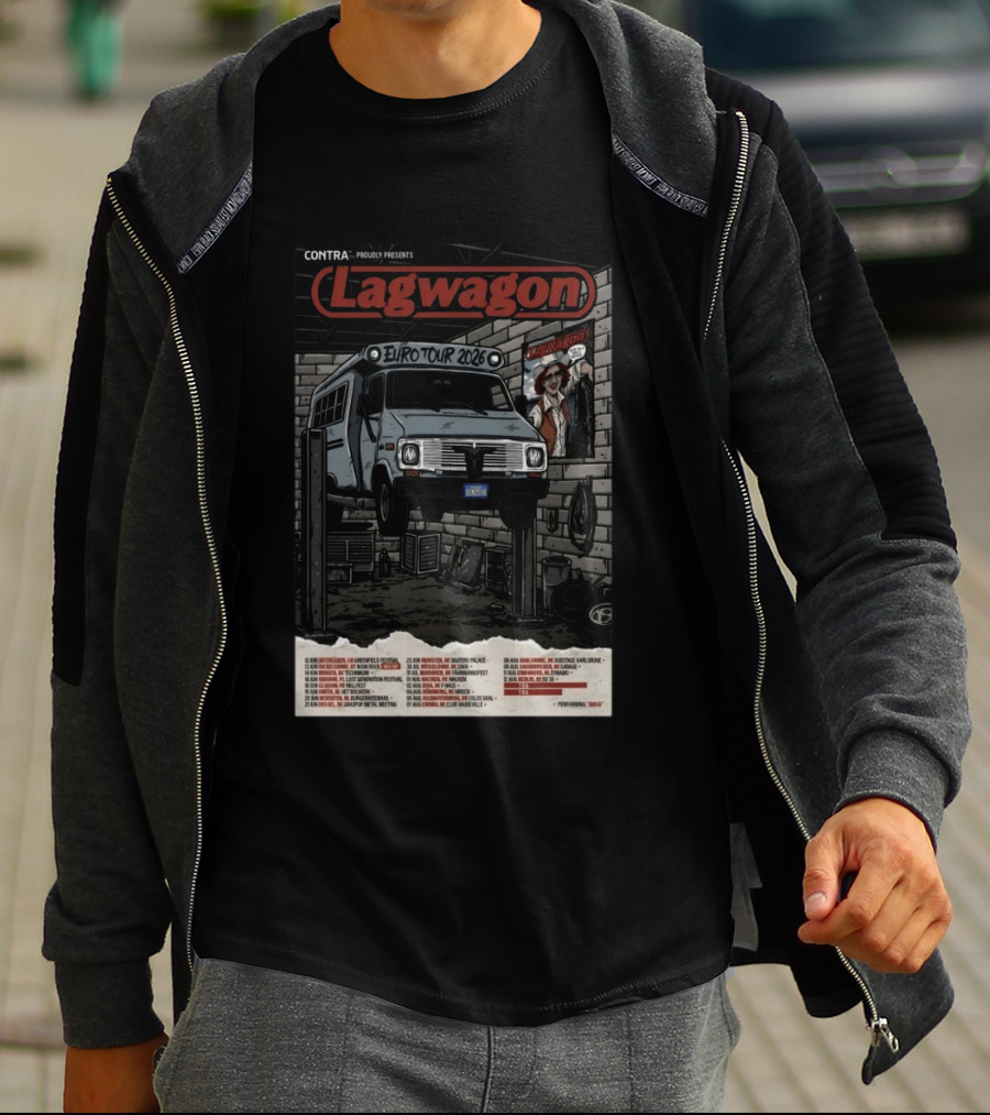 Lagwagon Euro Tour 2026 Contra Presents Europe Dates T-Shirt