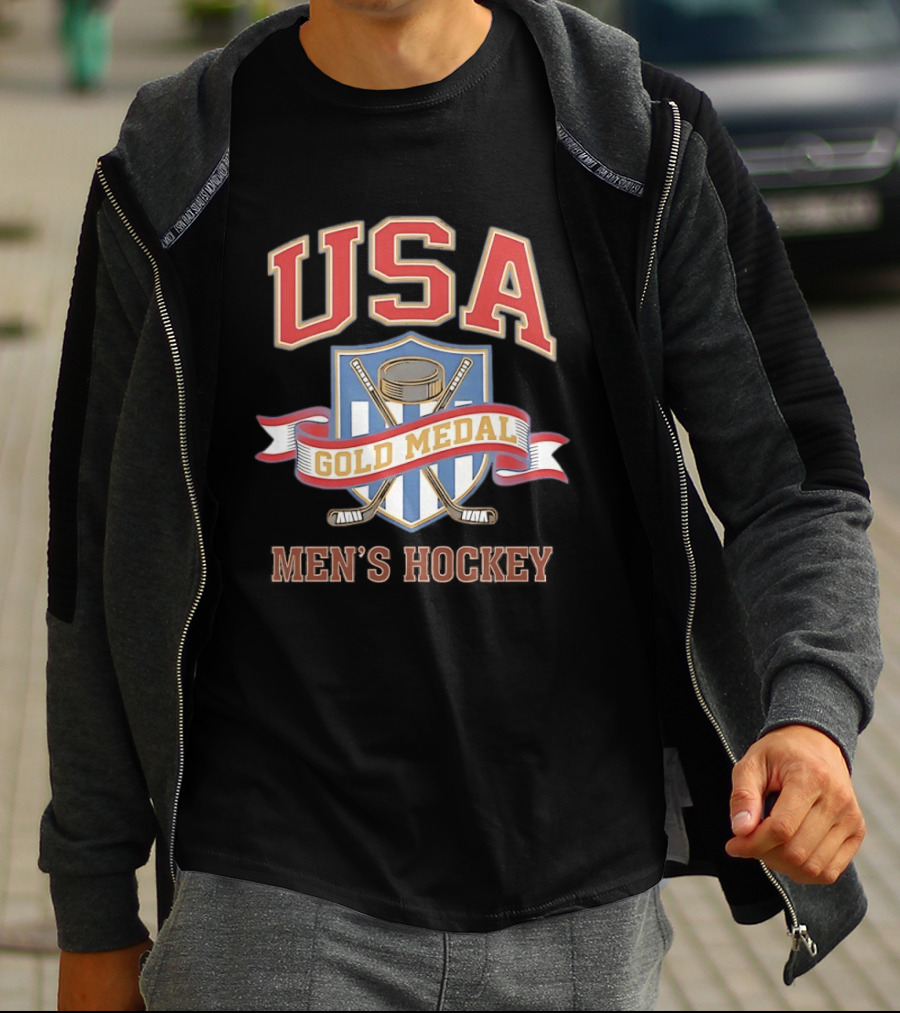 USA Gold Medal Men's Hockey 2026 Milan Cortina Olympics T-Shirt