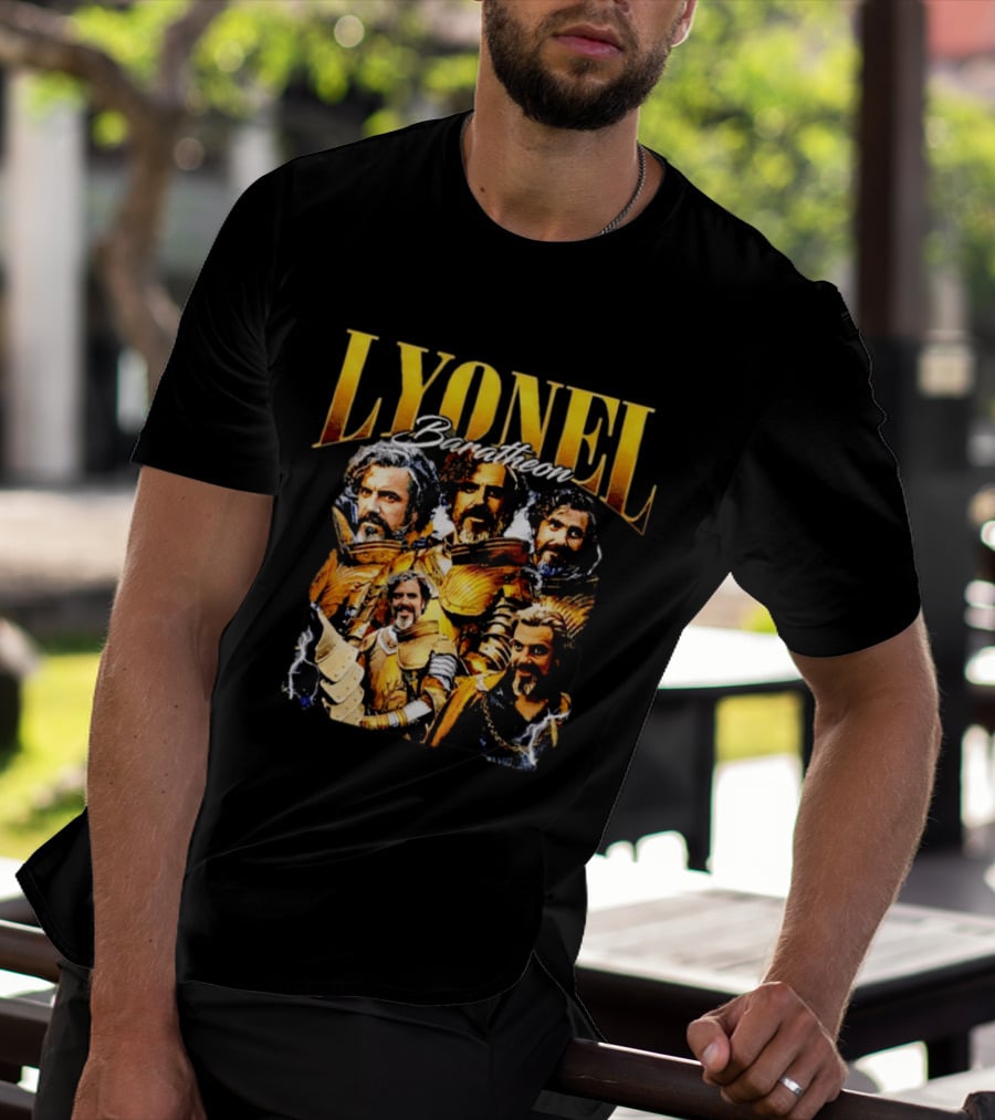Lyonel Baratheon Golden Armor Kingsguard Character Montage T-Shirt