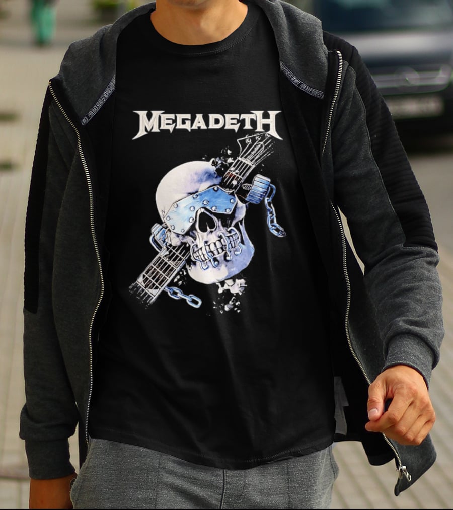 Vic Let There Be Shred Megadeth Canada 2026 Tour Skull Chains Guitar T-Shirt