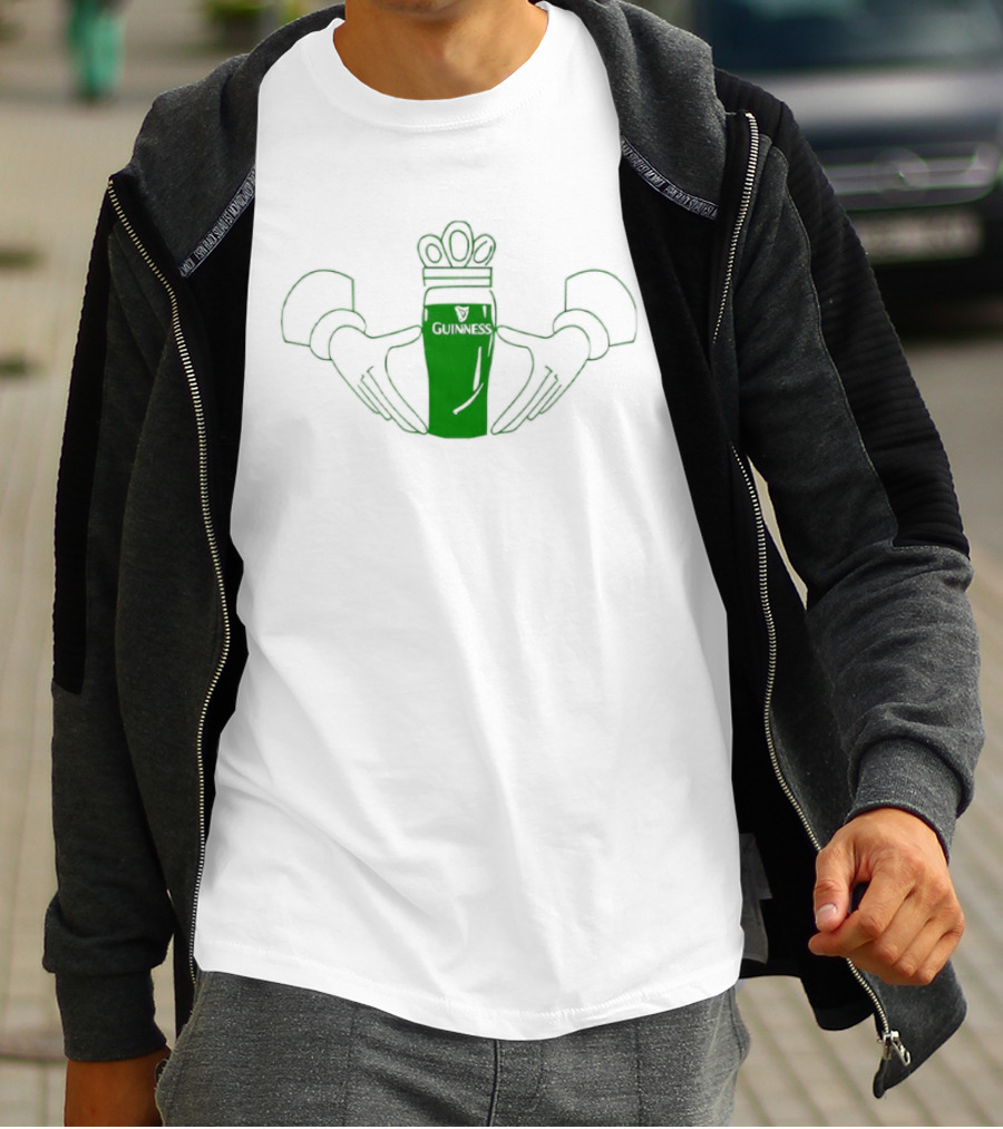 Guinness Claddagh St Patrick's Day Green Pint T-Shirt