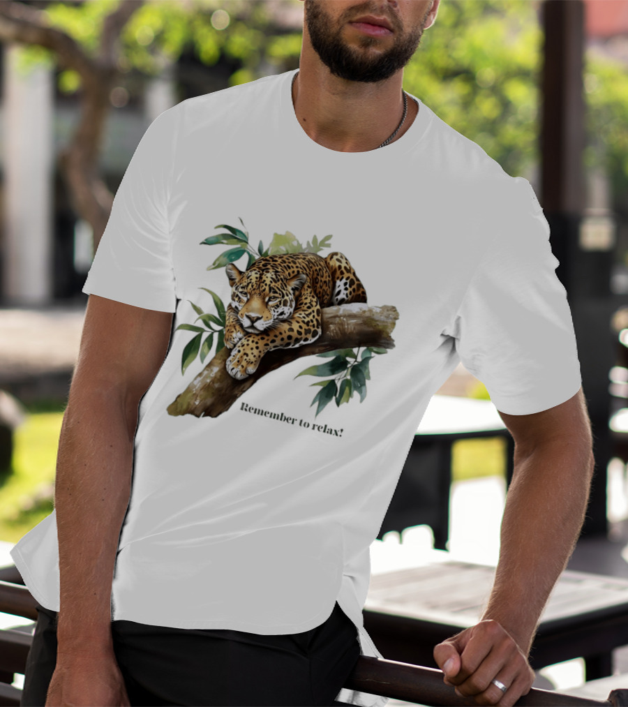Jaguar Remember To Relax Nature Relaxation Wildlife T-Shirt