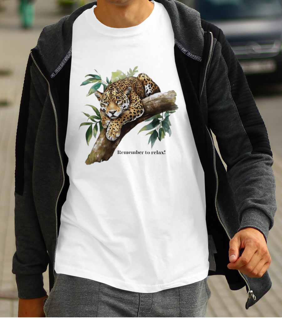 Jaguar Remember To Relax Nature Relaxation Wildlife T-Shirt