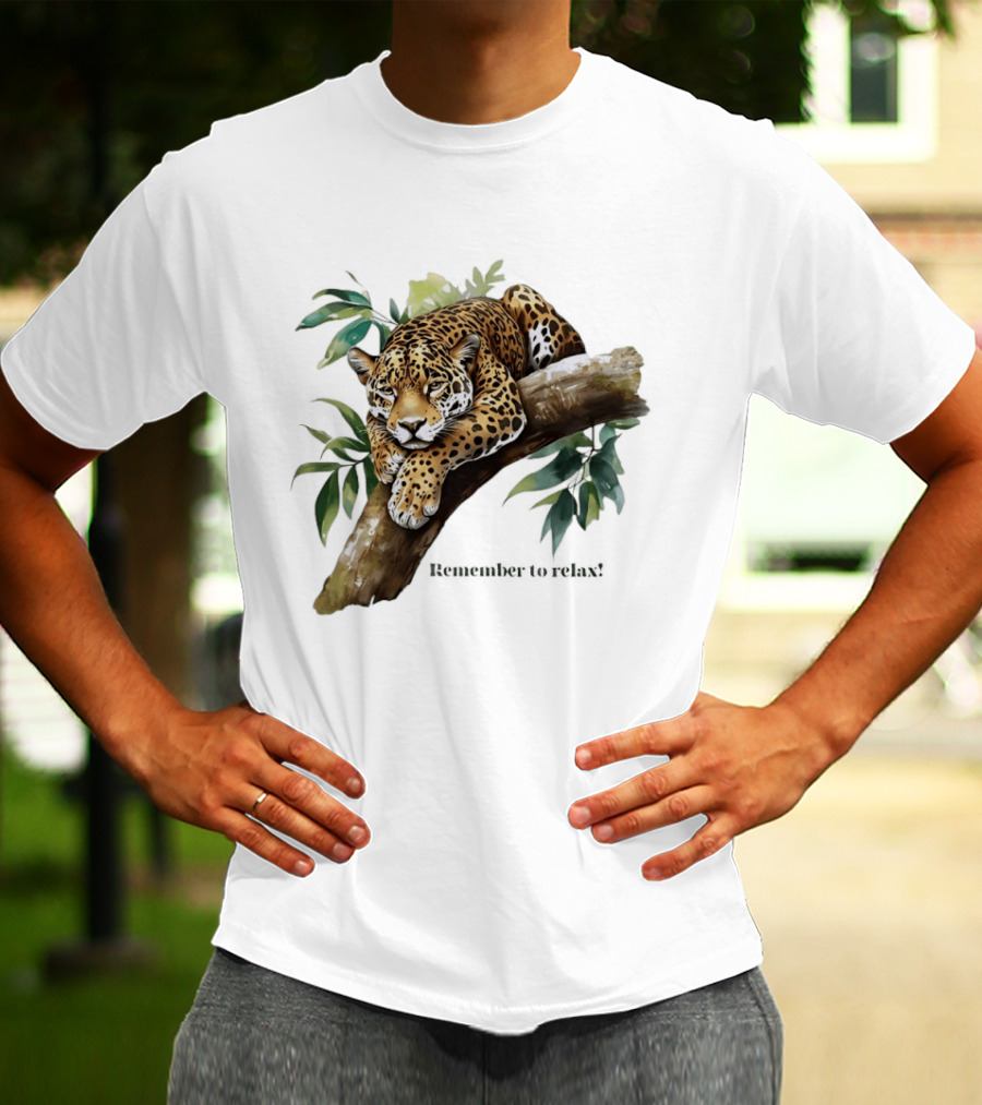Jaguar Remember To Relax Nature Relaxation Wildlife T-Shirt