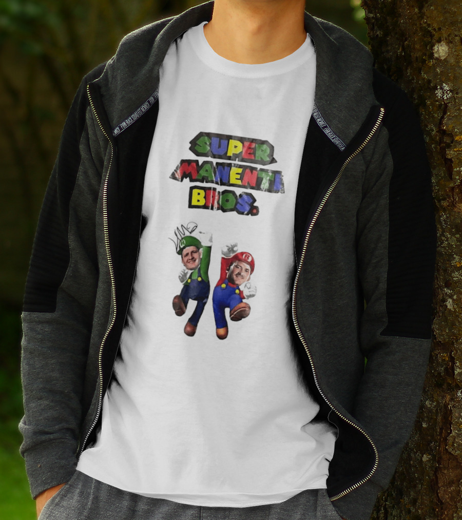 Super Manenti Bros Retro Gaming Adventure T-Shirt