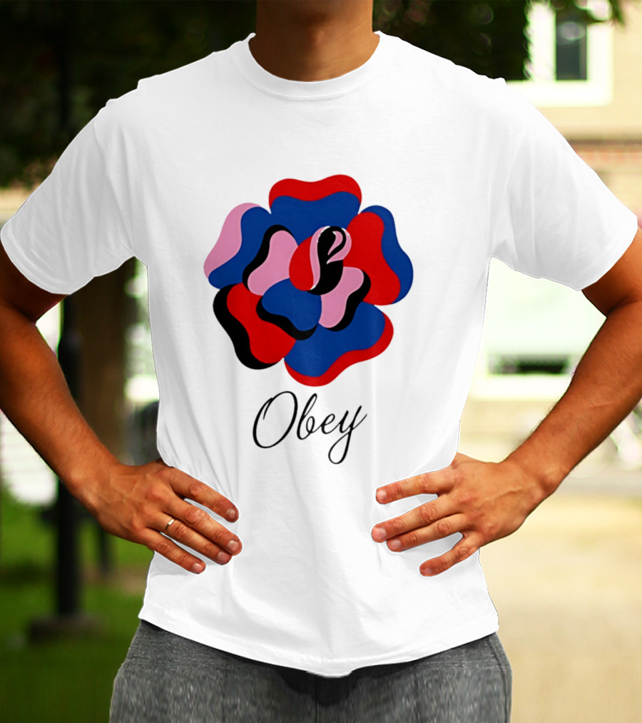 Obey Paper Rose Multi Color Artful Blossom T-Shirt