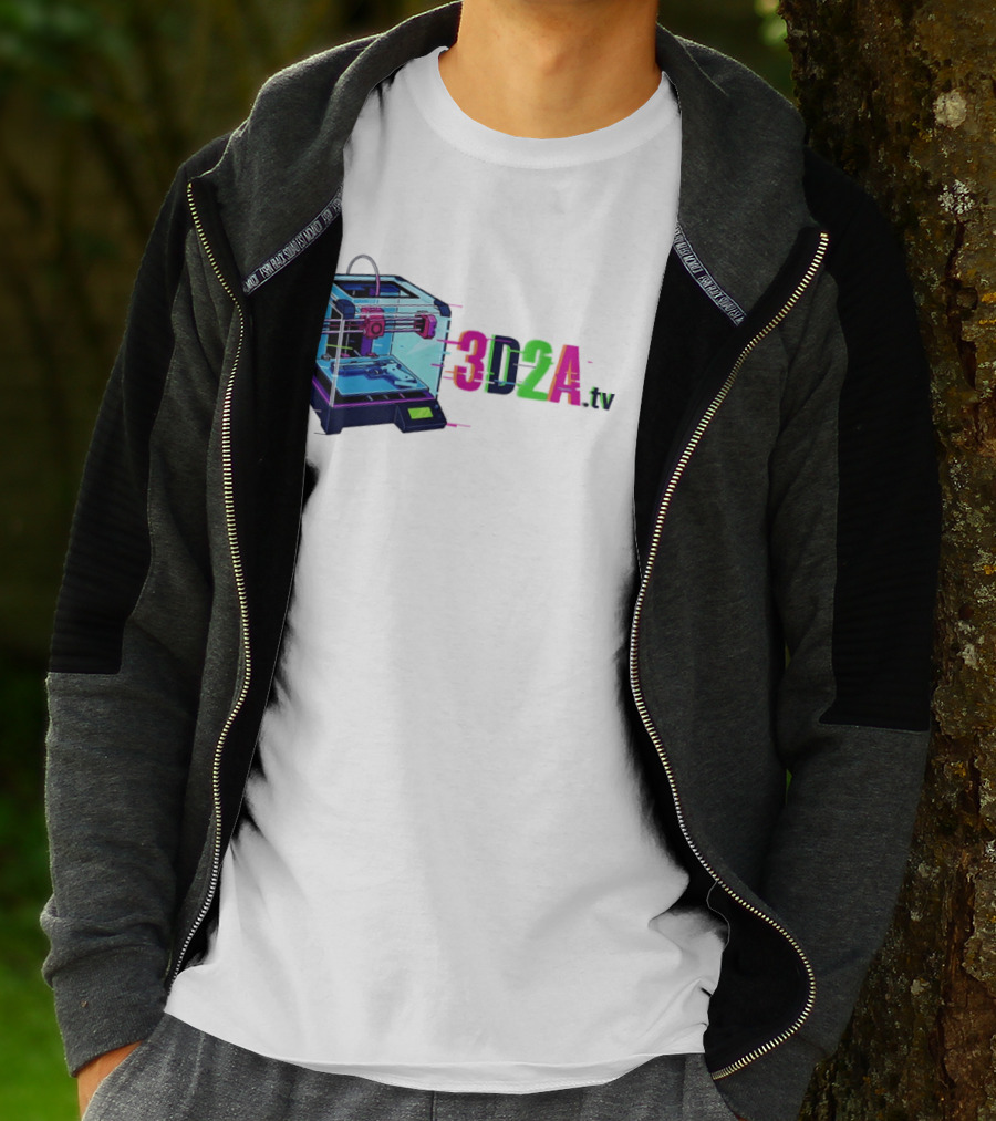 3DZA TV 3D Printer Neon Glitch Aesthetic T-Shirt