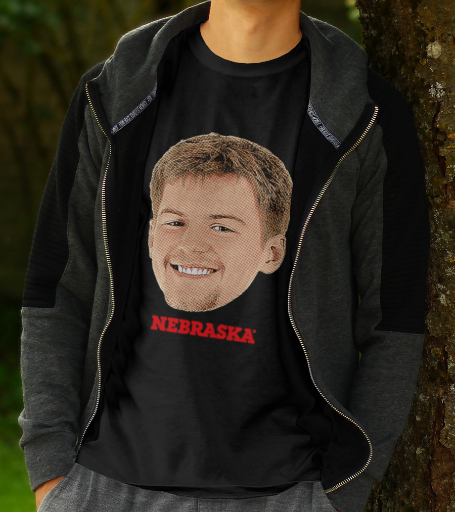 Will Cooper Nebraska Cornhuskers Big Head Image T-Shirt