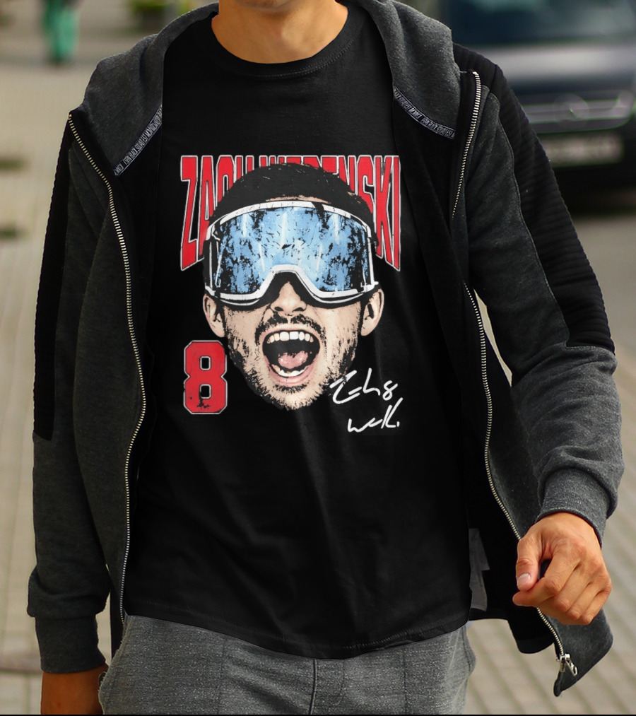 Zach Werenski 8 Columbus Blue Jackets Goggles Fan Favorite T-Shirt