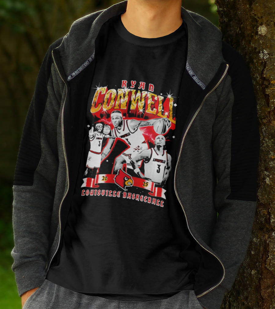 Ryan Conwell Louisville Basketball 2023 Cardinals 90s T-Shirt