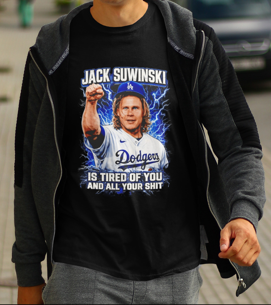 Jack Suwinski Dodgers Inspired Lightning T-Shirt