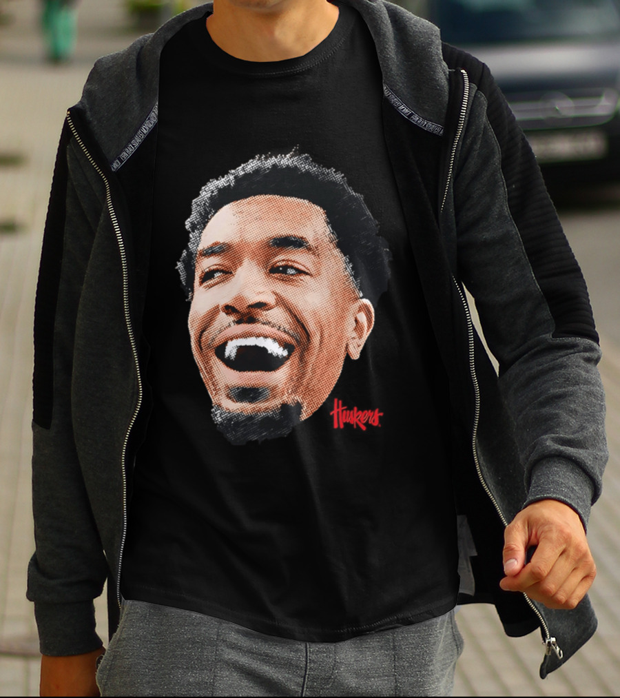 Jamarques Lawrence Nebraska Cornhuskers Player Big Head Huskers T-Shirt