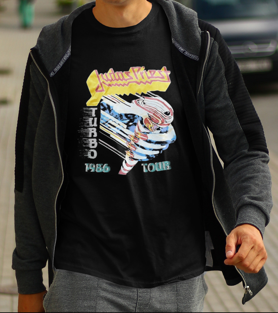 Judas Priest Turbo 1986 Tour Vintage Rock Music Memorabilia T-Shirt